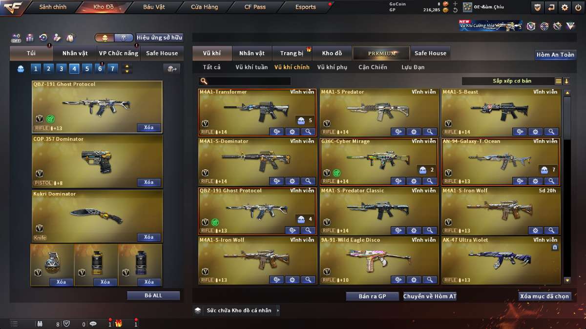 shop acc cf uy tin gia re